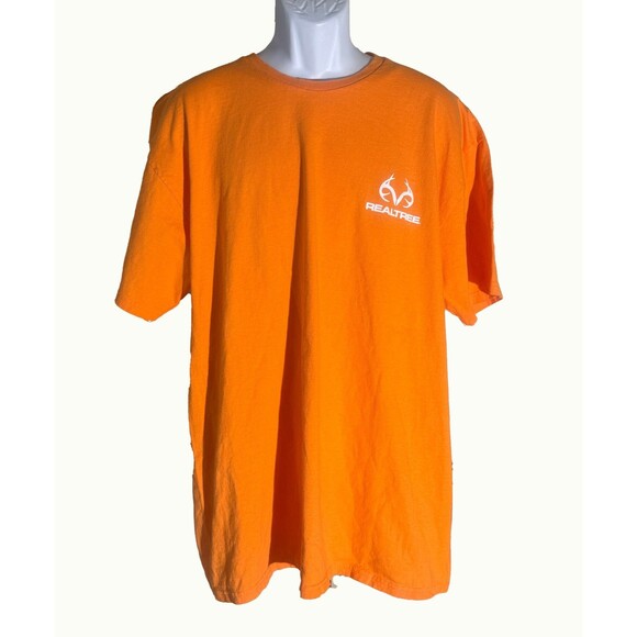 REALTREE Short Sleeve Orange Outdoor T-Shirt 2XL - Picture 1 of 5